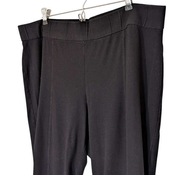 Eileen Fisher High Waist Slim Crop Black Washable Stretch Crepe Pant Women XL - Picture 2 of 15